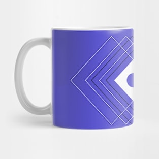 Geometric Abstract Glitched Diamonds Mug